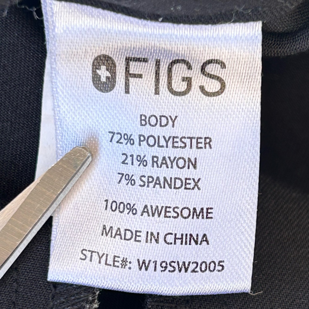 Figs Technical Collection Zip‎ Fly Scrub Pants Straight Leg Slit Hem Size XS - Picture 7 of 12